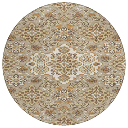 Taelira Taupe Washable Indoor-Outdoor Rug