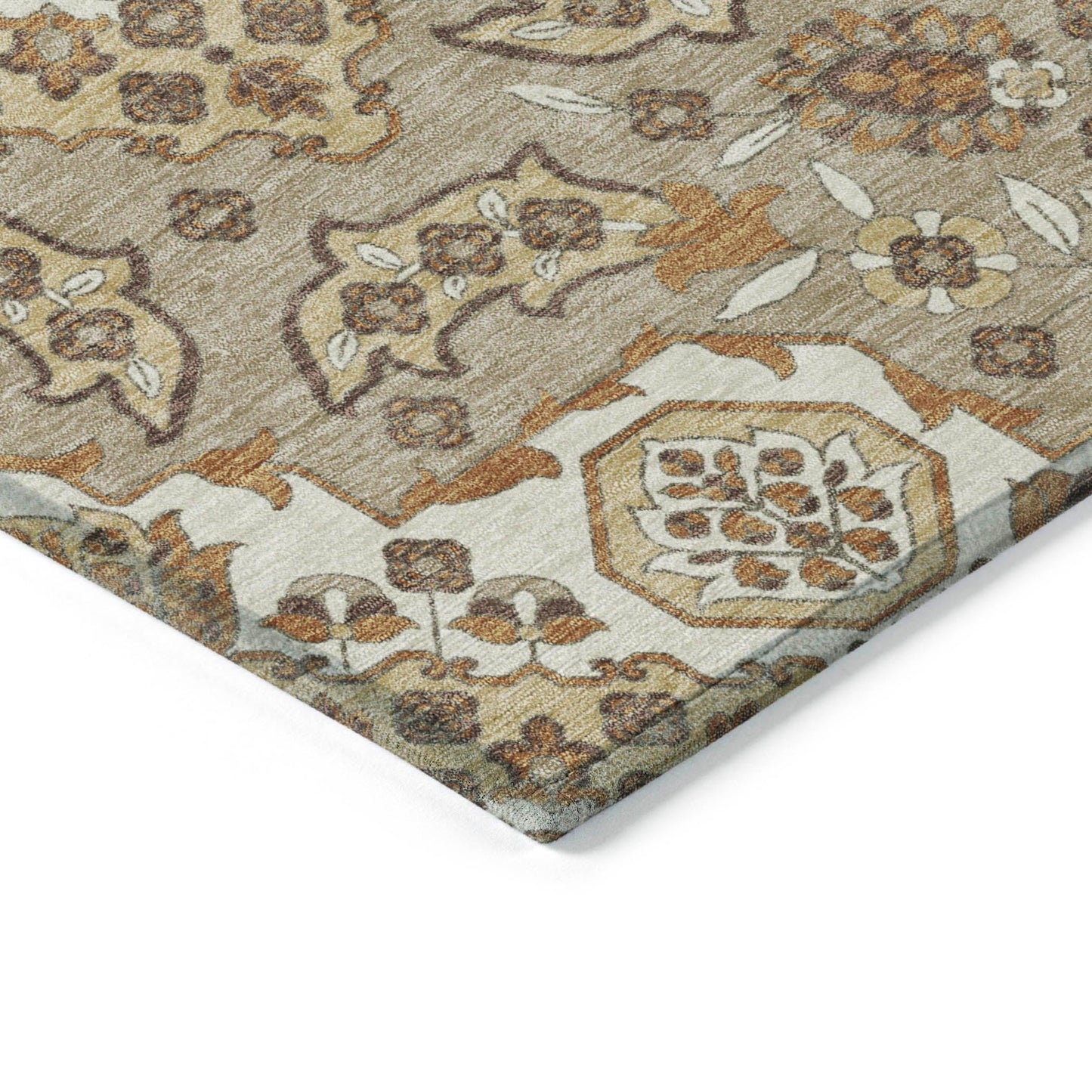 Taelira Taupe Washable Indoor-Outdoor Rug