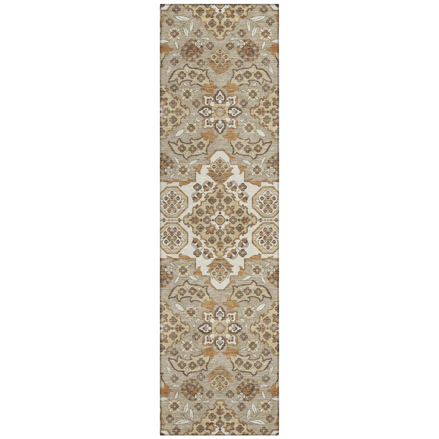 Taelira Taupe Washable Indoor-Outdoor Rug
