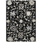 Taelius Black Washable Indoor-Outdoor Rug