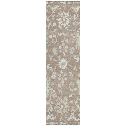 Taelius Brown Washable Indoor-Outdoor Rug