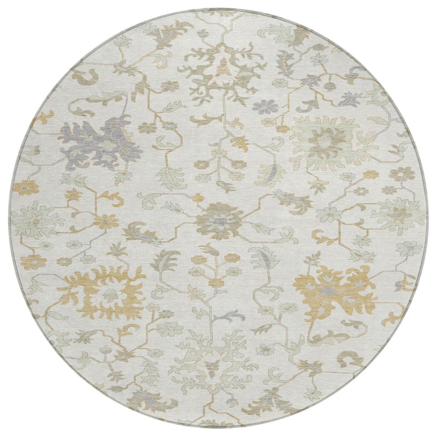 Taelius Ivory Washable Indoor-Outdoor Rug