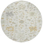 Taelius Ivory Washable Indoor-Outdoor Rug
