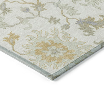 Taelius Ivory Washable Indoor-Outdoor Rug