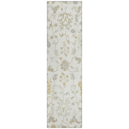 Taelius Ivory Washable Indoor-Outdoor Rug