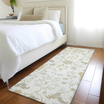 Taelius Ivory Washable Indoor-Outdoor Rug