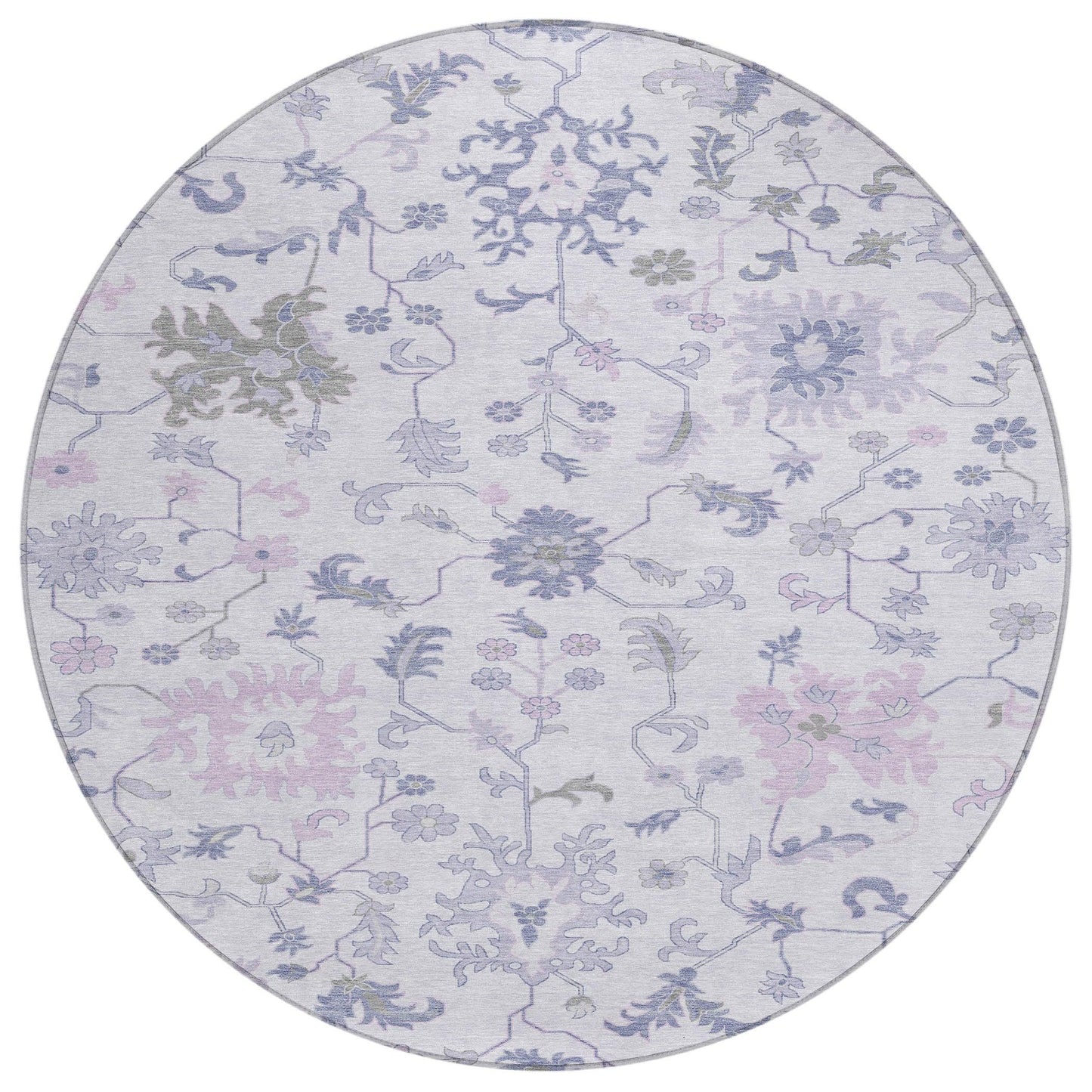 Taelius Purple Washable Indoor-Outdoor Rug