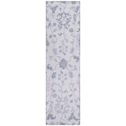 Taelius Purple Washable Indoor-Outdoor Rug