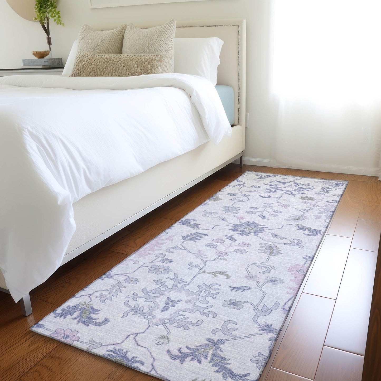 Taelius Purple Washable Indoor-Outdoor Rug