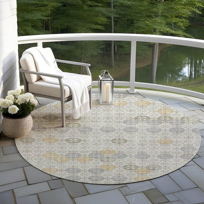 Taelon Ivory Washable Indoor-Outdoor Rug