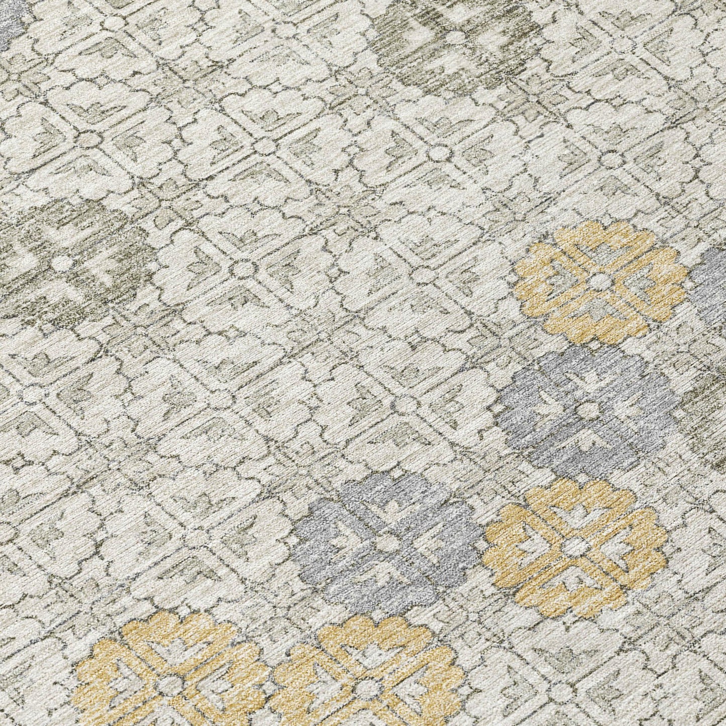 Taelon Ivory Washable Indoor-Outdoor Rug