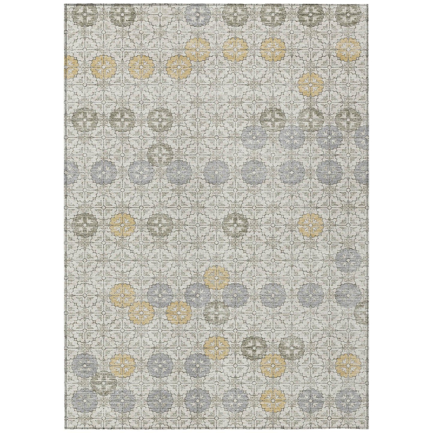 Taelon Ivory Washable Indoor-Outdoor Rug