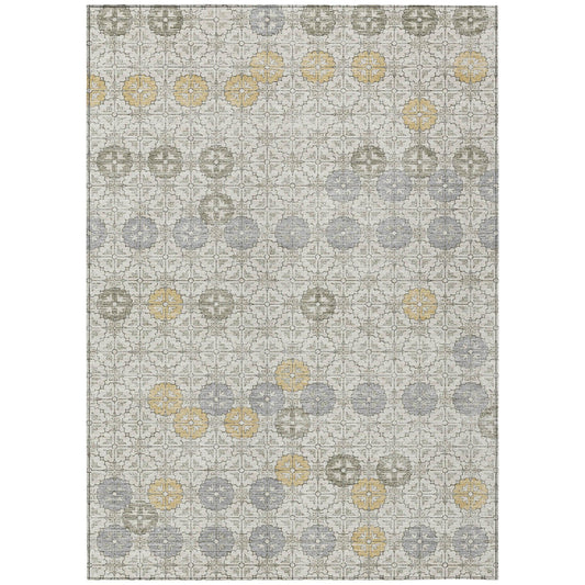 Taelon Ivory Washable Indoor-Outdoor Rug