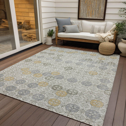 Taelon Ivory Washable Indoor-Outdoor Rug