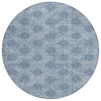 Taelora Blue Washable Indoor-Outdoor Rug
