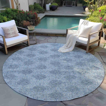 Taelora Blue Washable Indoor-Outdoor Rug