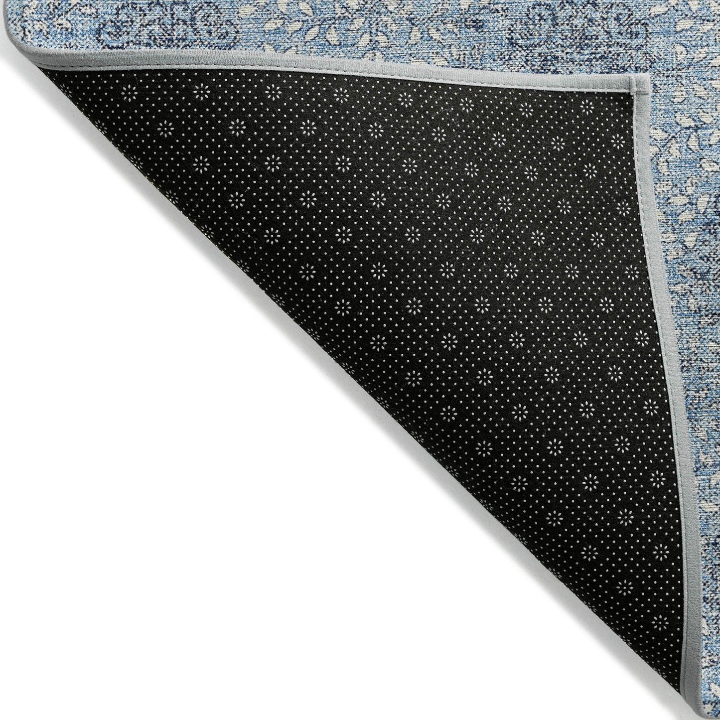 Taelora Blue Washable Indoor-Outdoor Rug