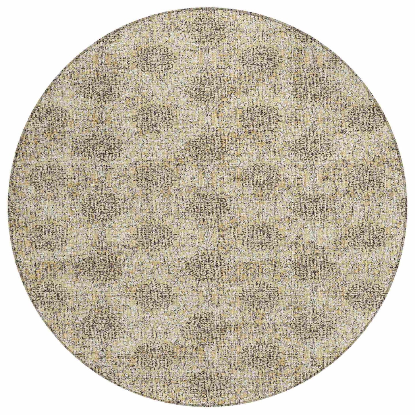 Taelora Gold Washable Indoor-Outdoor Rug