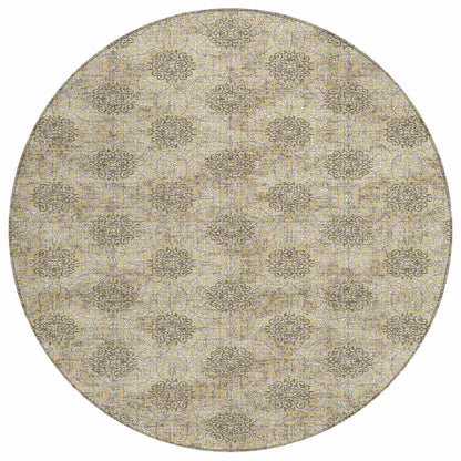 Taelora Gold Washable Indoor-Outdoor Rug