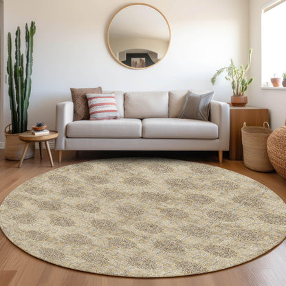 Taelora Gold Washable Indoor-Outdoor Rug