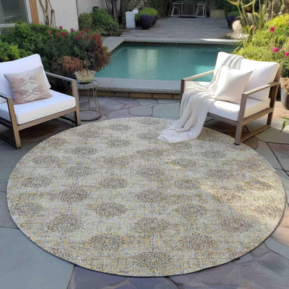Taelora Gold Washable Indoor-Outdoor Rug