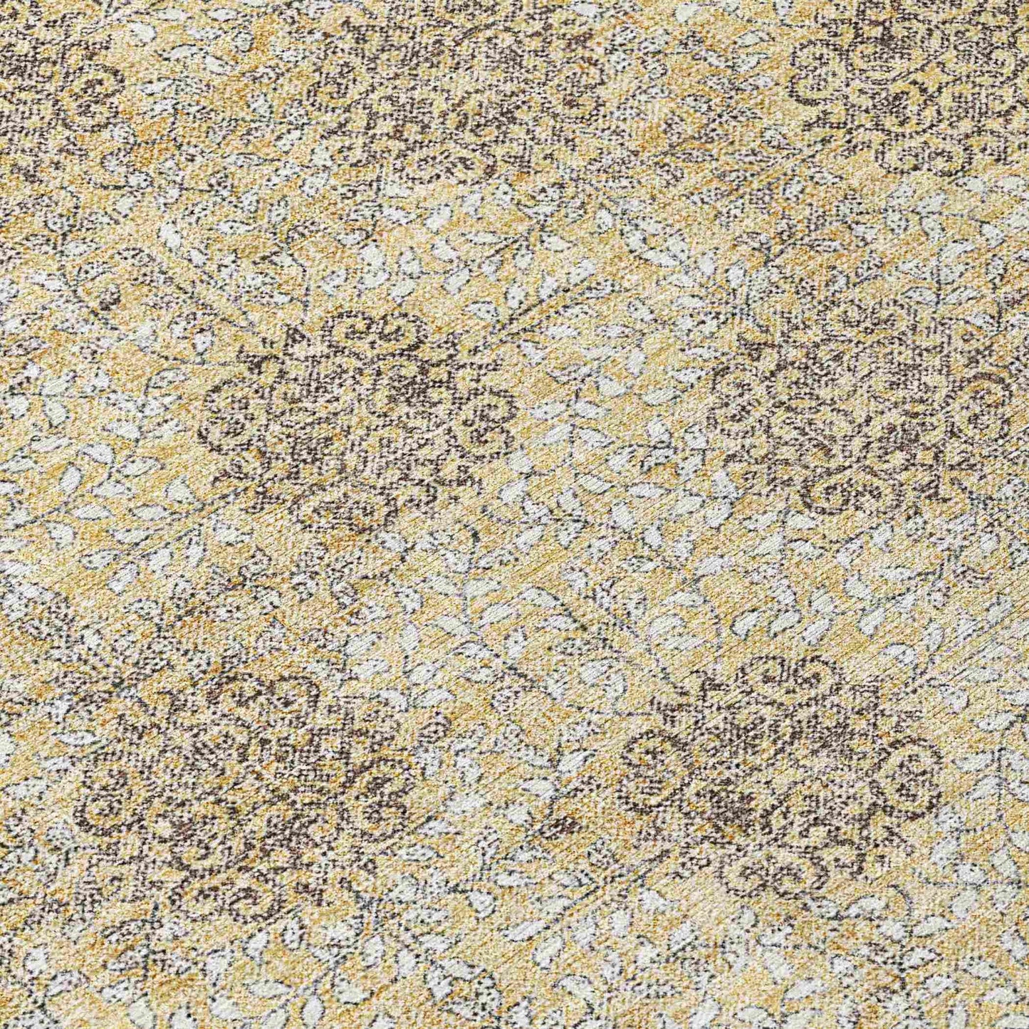 Taelora Gold Washable Indoor-Outdoor Rug