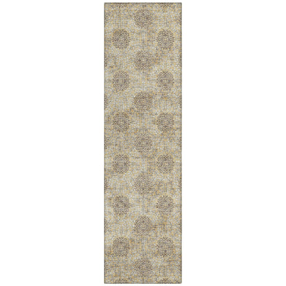 Taelora Gold Washable Indoor-Outdoor Rug