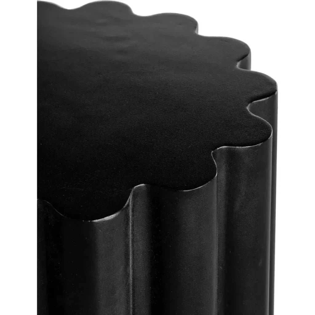 Taffy Black Concrete Stool Side Table - LOOMLAN - Moe's Home - Side Tables
