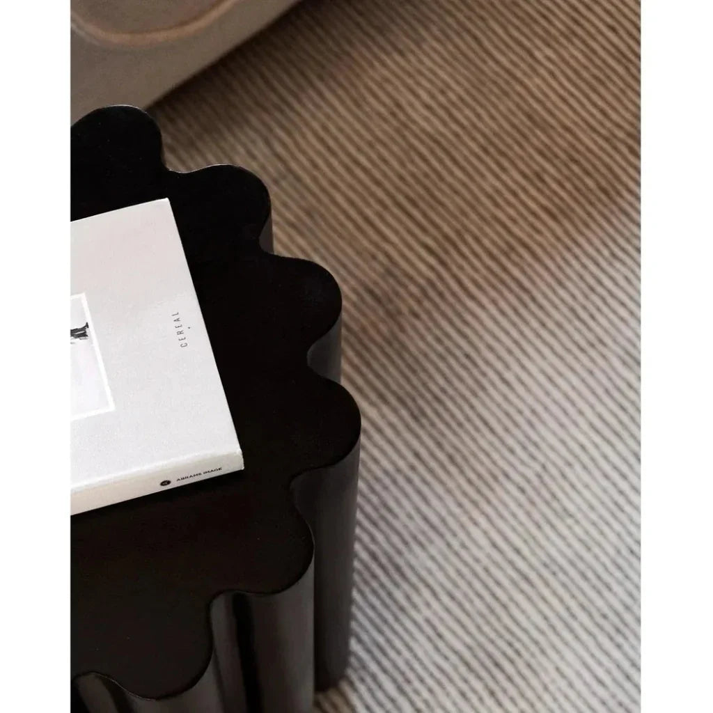 Taffy Black Concrete Stool Side Table - LOOMLAN - Moe's Home - Side Tables