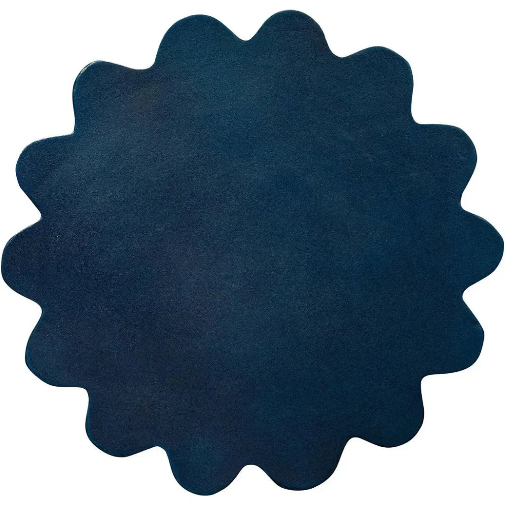 Taffy Concrete Blue Geometric Accent Table - LOOMLAN - Side Tables