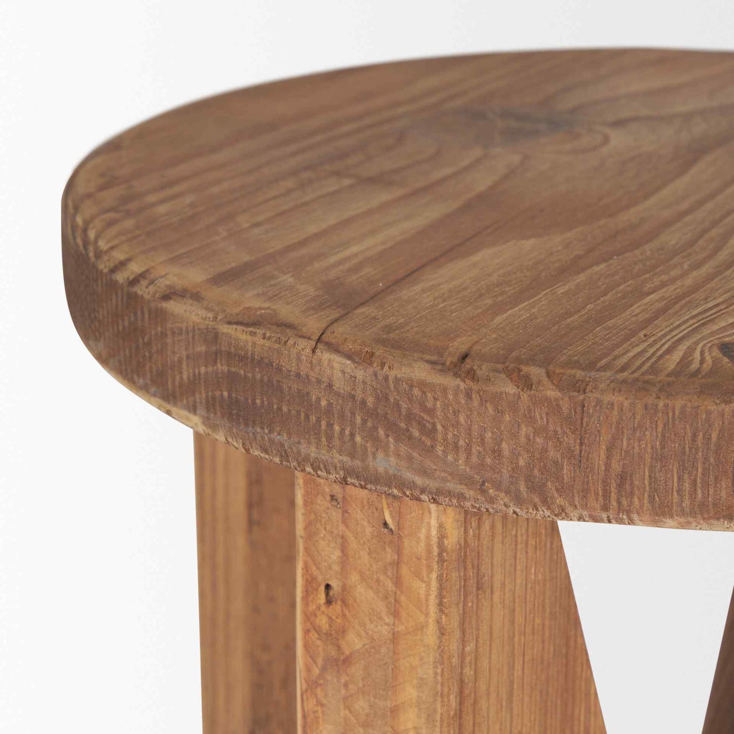 Tahlia Natural Wooden Angled Legs Stool