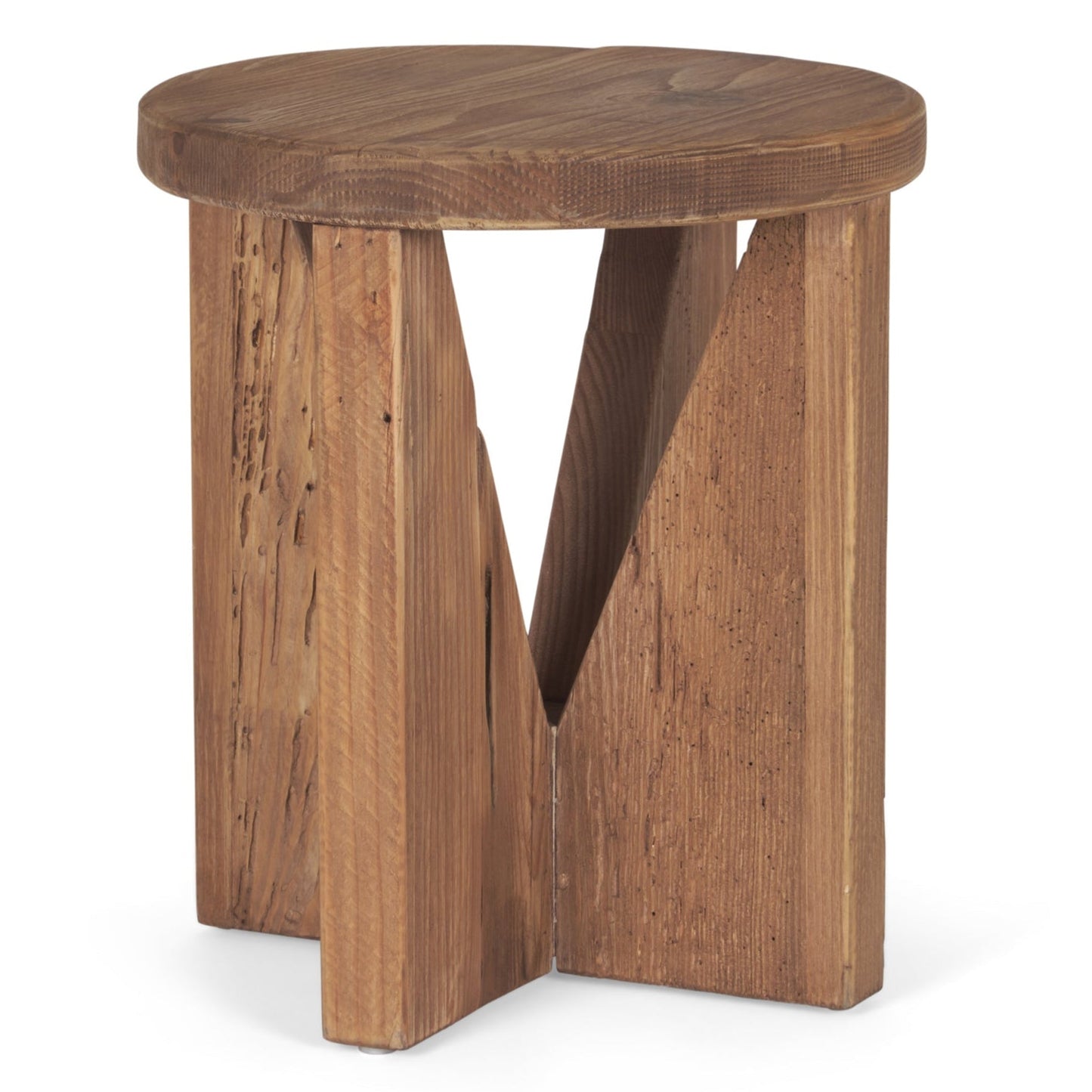 Tahlia Natural Wooden Angled Legs Stool