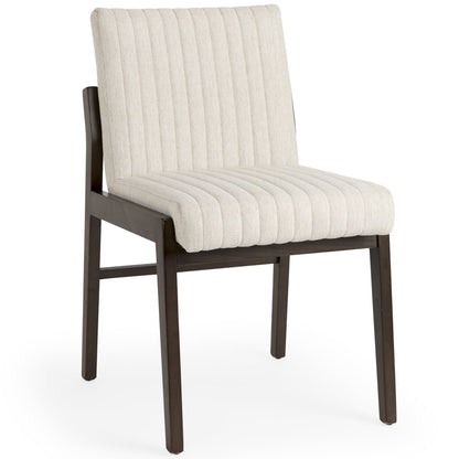 Tahoe Cream Fabric Armless Dining Chair (Set of 2)