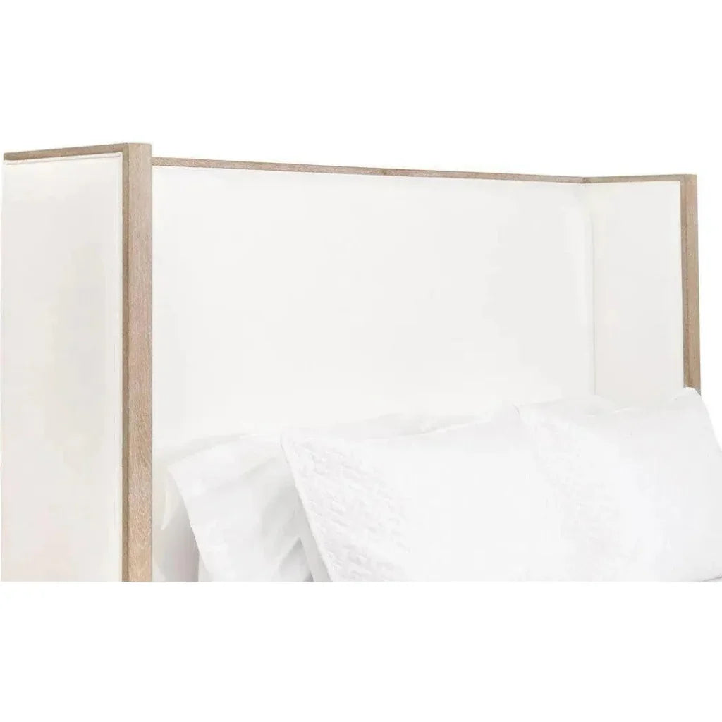 Tailor White Bed Stain Resistant - Beige Accents - LOOMLAN - Essentials For Living - Beds