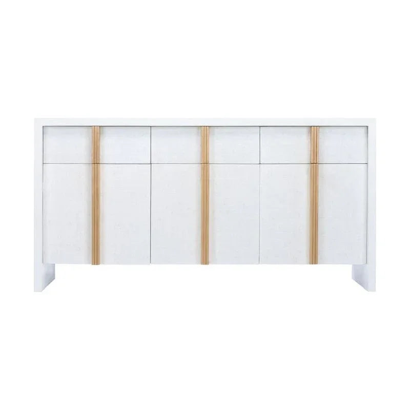 Tailored Three Drawers White Cabinet - LOOMLAN - Chelsea House - Accent Cabinets