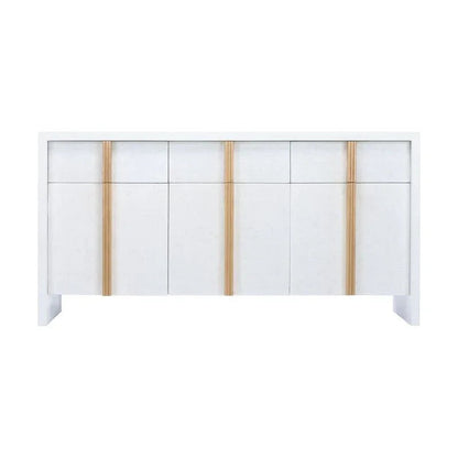 Tailored Three Drawers White Cabinet - LOOMLAN - Chelsea House - Accent Cabinets