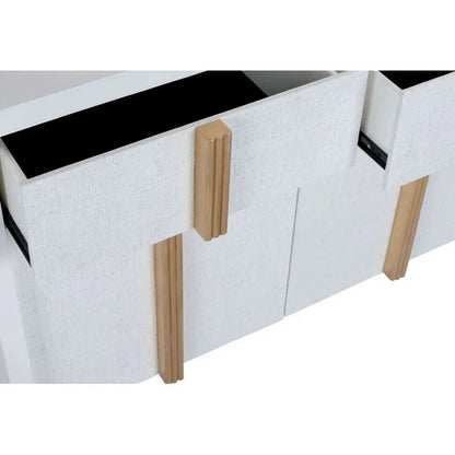 Tailored Three Drawers White Cabinet - LOOMLAN - Chelsea House - Accent Cabinets