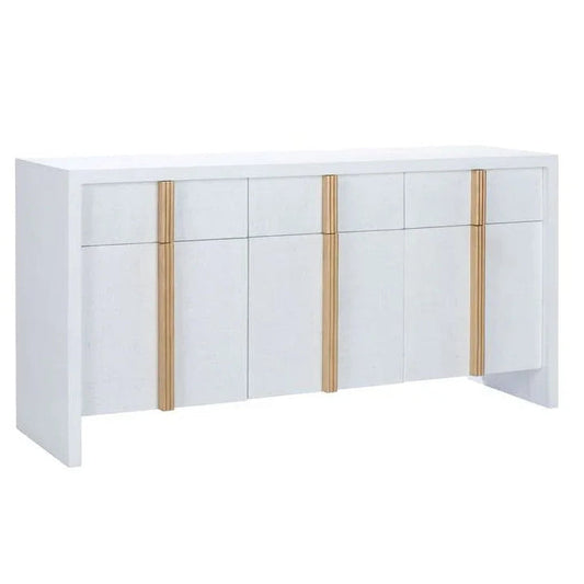Tailored Three Drawers White Cabinet - LOOMLAN - Chelsea House - Accent Cabinets