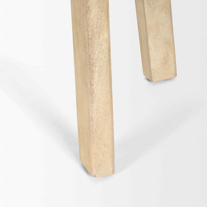 Taimo White Washed Fabric Bedroom Bench