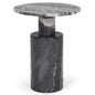 Taite Black Marble Pedestal Accent Table