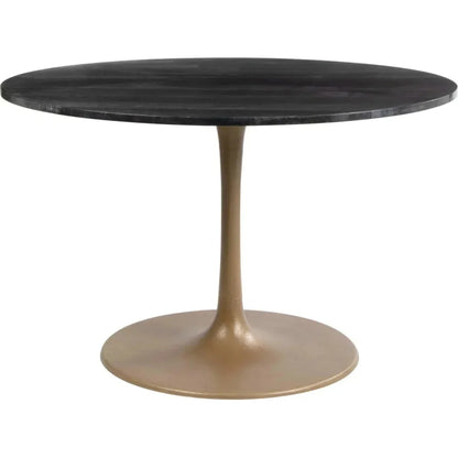 Taj Dining Table Black & Gold-Dining Tables-Zuo Modern-LOOMLAN