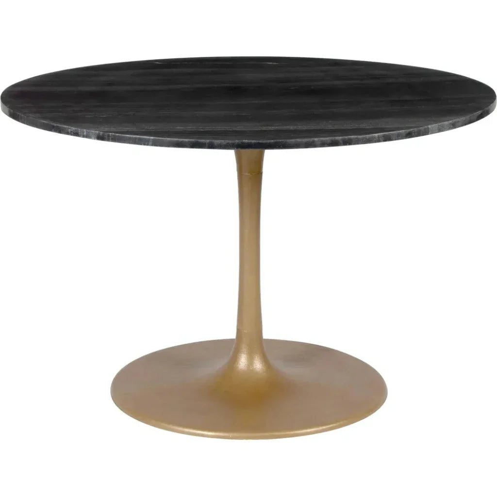Taj Dining Table Black & Gold-Dining Tables-Zuo Modern-LOOMLAN