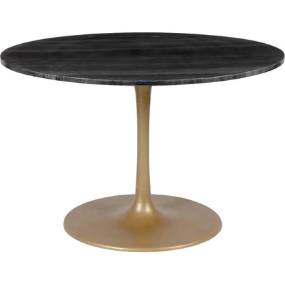 Taj Dining Table Black & Gold-Dining Tables-Zuo Modern-LOOMLAN