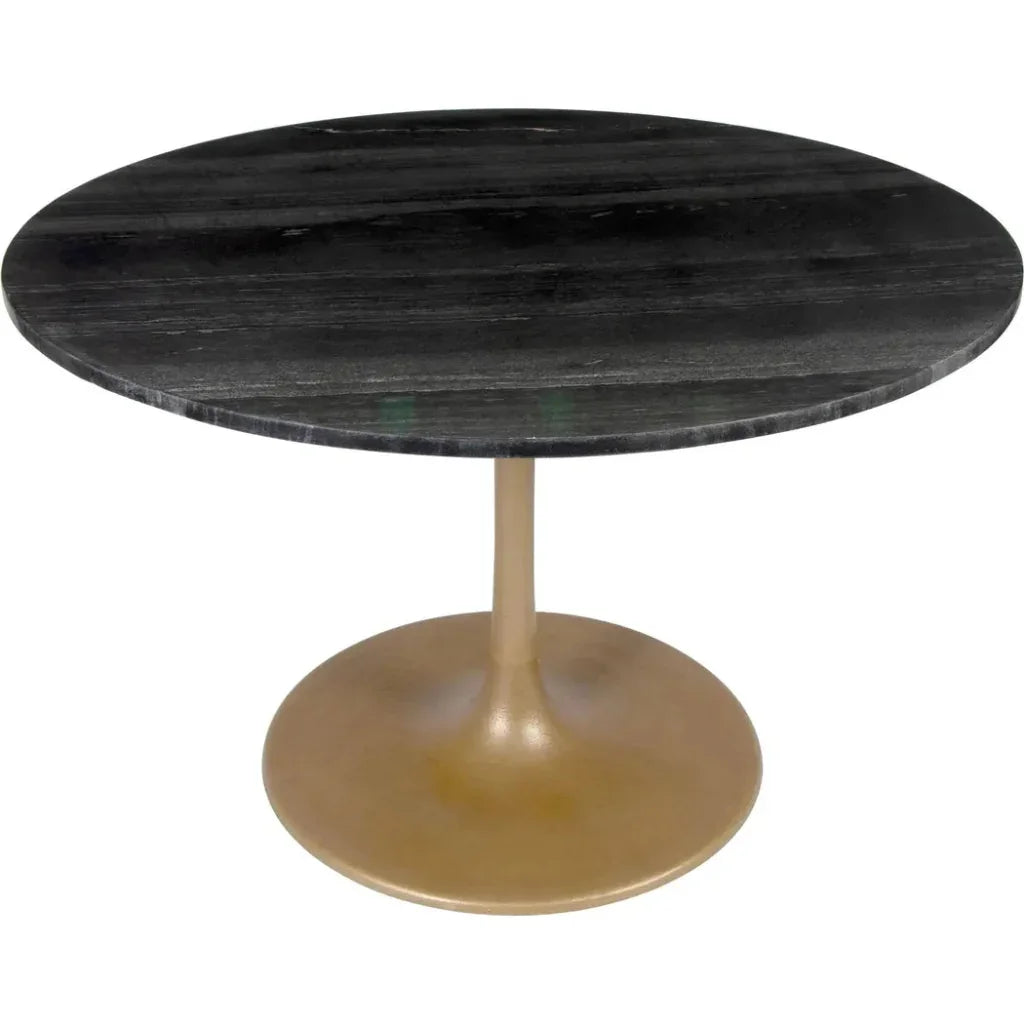 Taj Dining Table Black & Gold-Dining Tables-Zuo Modern-LOOMLAN