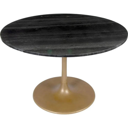 Taj Dining Table Black & Gold-Dining Tables-Zuo Modern-LOOMLAN