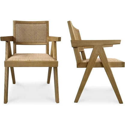 Takash Rattan Dining Arm Chair 2PC - LOOMLAN - Moe's Home - Dining Chairs