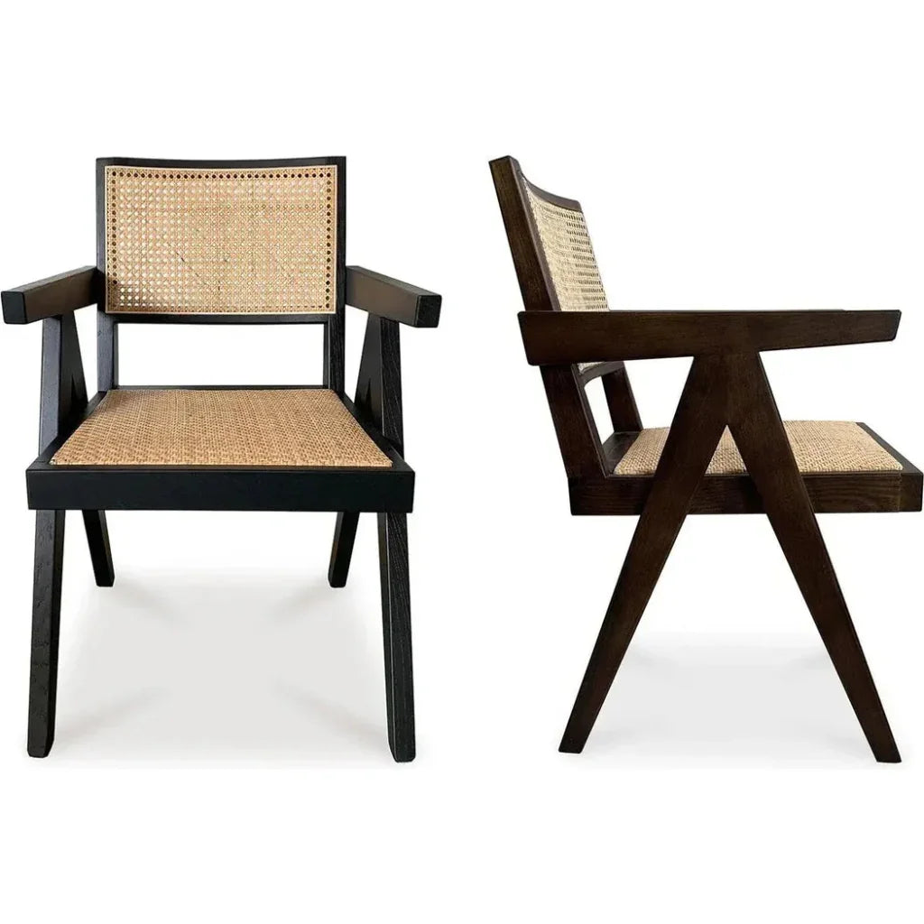 Takash Rattan Dining Arm Chair 2PC - LOOMLAN - Moe's Home - Dining Chairs