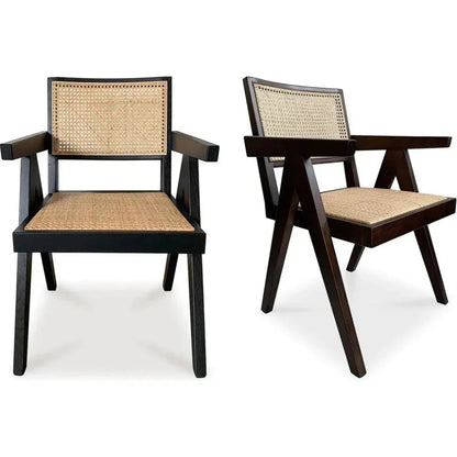Takash Rattan Dining Arm Chair 2PC - LOOMLAN - Moe's Home - Dining Chairs
