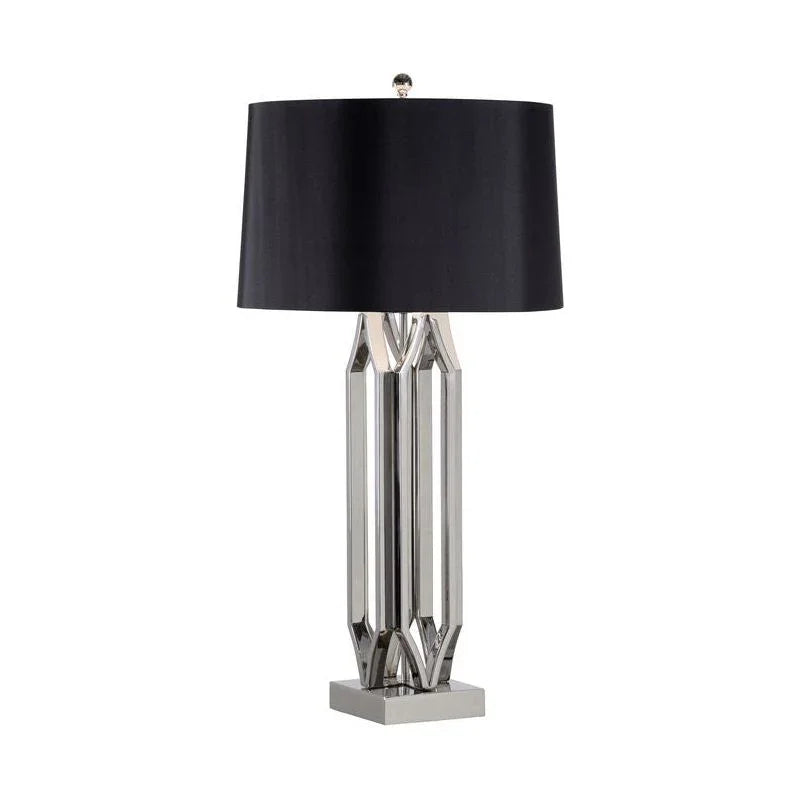 Take The Silver Geometric Base Table Lamp - LOOMLAN - Wildwood - Table Lamps