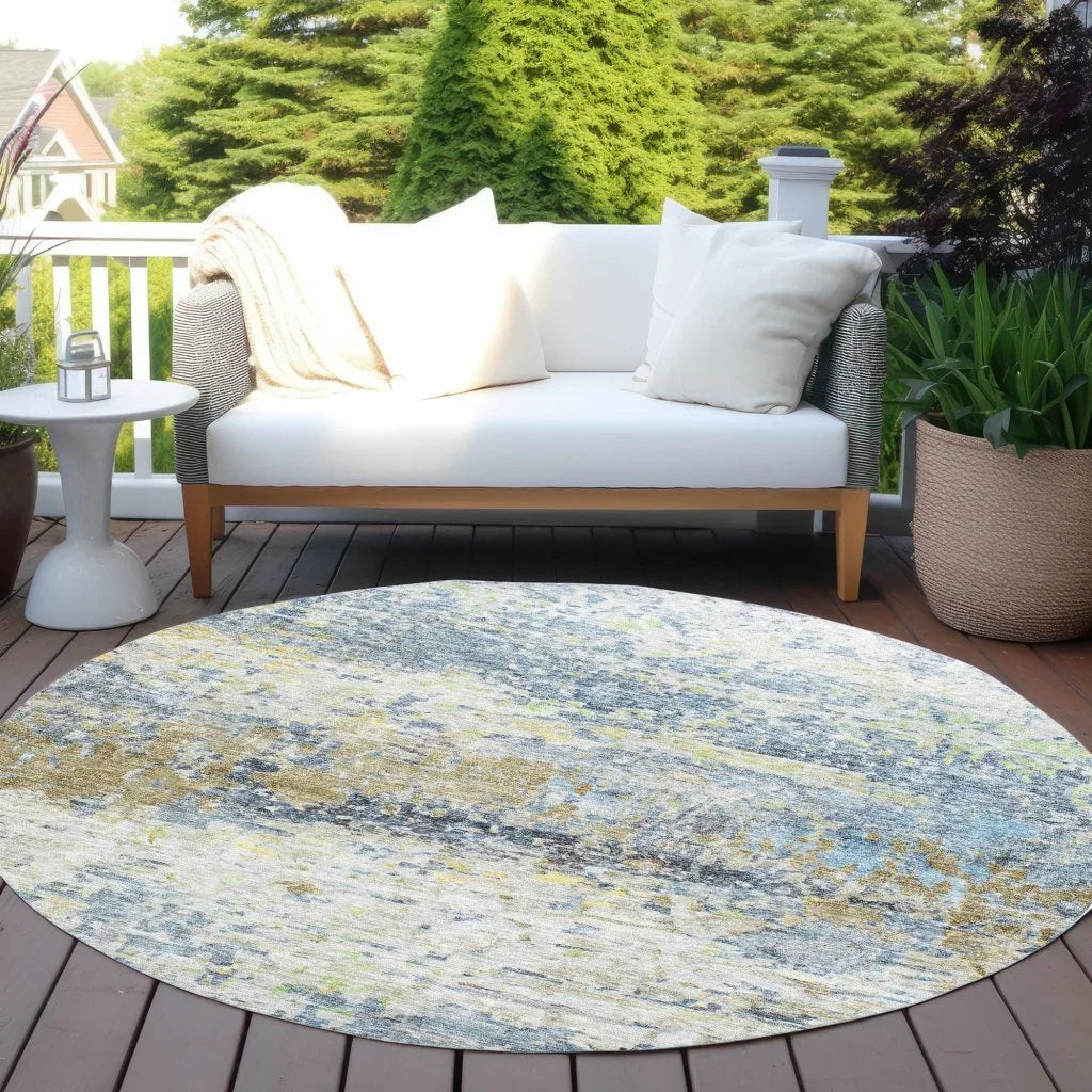 Talia Blue Washable Indoor-Outdoor Rug-Outdoor Rugs-LOOMLAN Rugs-LOOMLAN